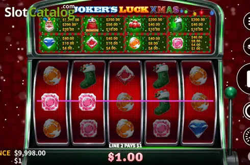 Скрин3. Joker’s Luck Xmas слот