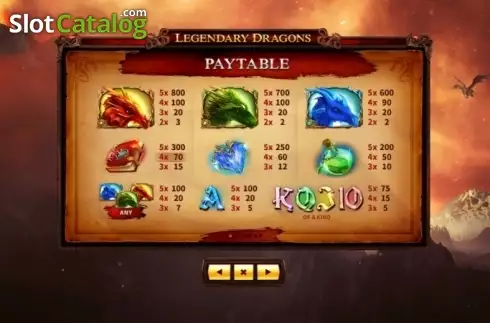 Скрин6. Legendary Dragons слот