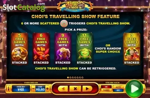 Скрин5. Choi's Travelling Show слот