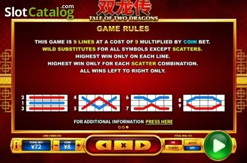 Скрин8. Tale of Two Dragons слот