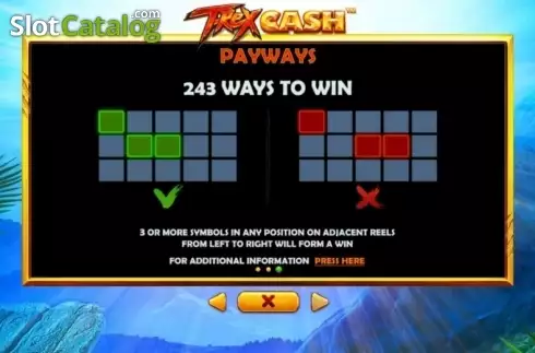 Скрин7. T-Rex Cash слот