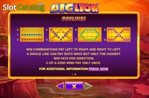 Скрин7. Big Lion слот