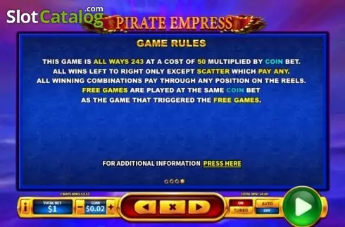 Скрин9. Pirate Empress слот