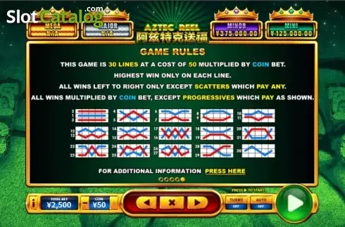 Скрин9. Aztec Reel слот