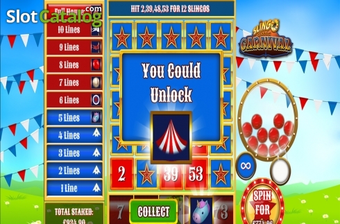 Скрин4. Slingo Carnival слот
