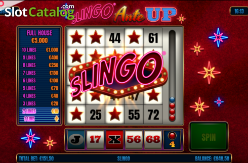 Скрин3. Slingo Ante Up слот
