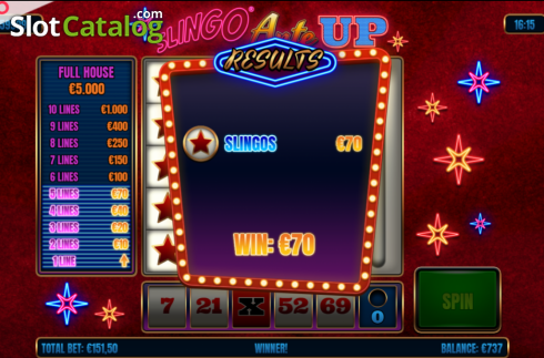 Скрин5. Slingo Ante Up слот