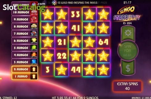 Скрин5. Slingo Starburst слот
