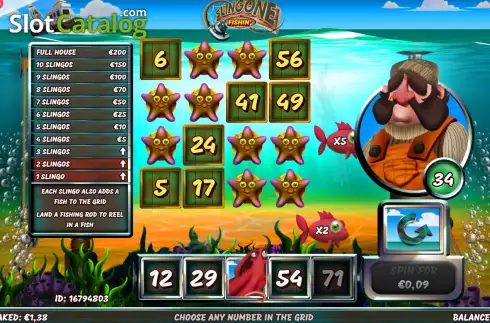 Скрин5. Slingone Fishin слот