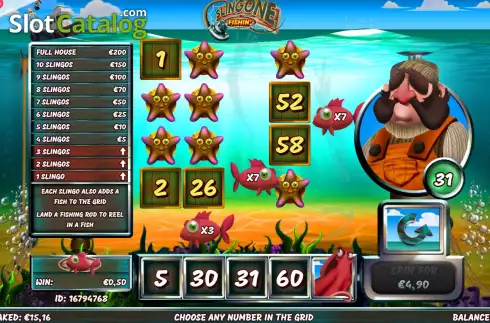 Скрин6. Slingone Fishin слот