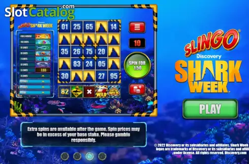 Скрин2. Slingo Shark Week слот