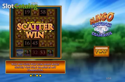 Скрин2. Slingo Da Vinci Diamonds слот