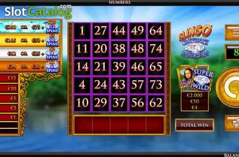 Скрин3. Slingo Da Vinci Diamonds слот