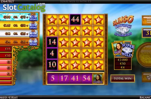 Скрин6. Slingo Da Vinci Diamonds слот