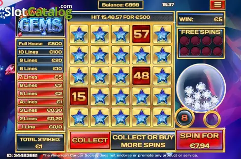 Скрин5. Slingo Gems слот