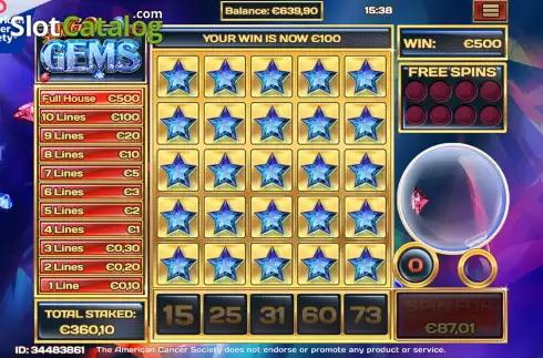 Скрин6. Slingo Gems слот