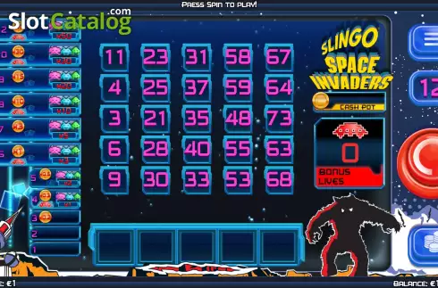 Скрин3. Slingo Space Invaders слот