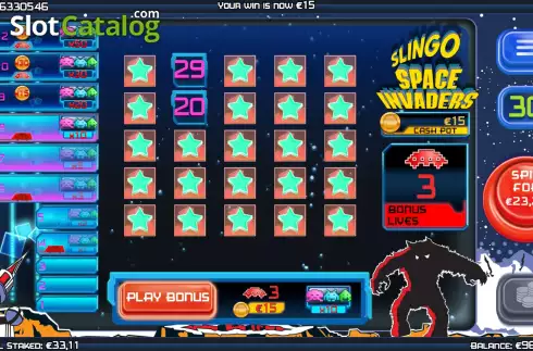 Скрин7. Slingo Space Invaders слот