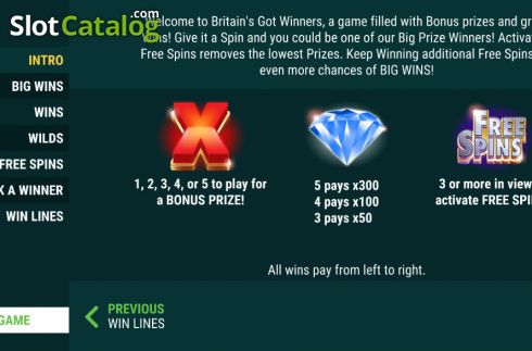 Скрин6. Britains Got Winners слот