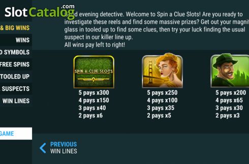 Скрин9. Spin a Clue Slots слот
