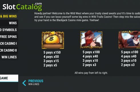 Скрин7. Wild Trails Casino слот