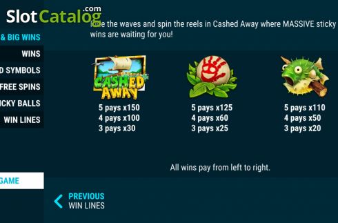 Скрин6. Cashed Away слот