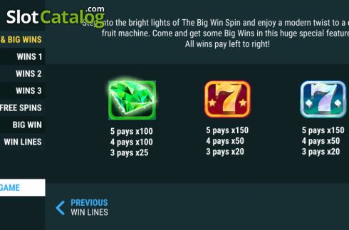 Скрин6. Big Win Spin слот