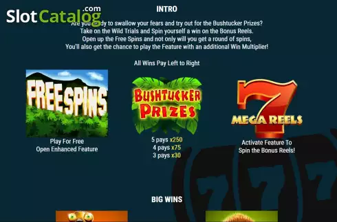 Скрин6. Bushtucker Prizes слот