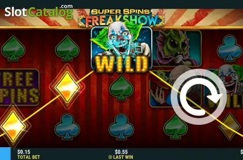 Скрин3. Super Spins Freakshow слот