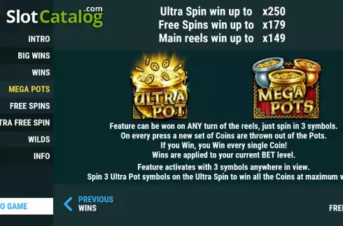Скрин8. Mega Pots O Gold слот