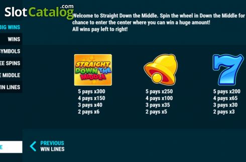 Скрин7. Straight Down the Middle слот