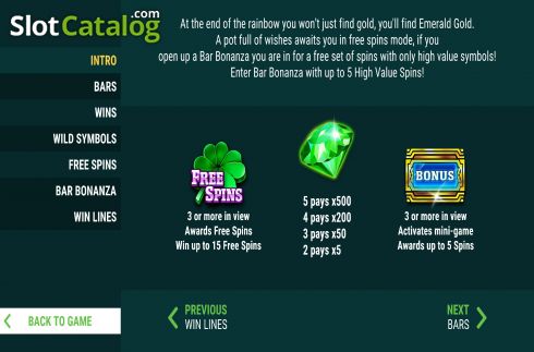 Скрин6. Emerald Gold (Slot Factory) слот
