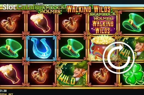 Скрин2. Shamrock Holmes Walking Wilds слот