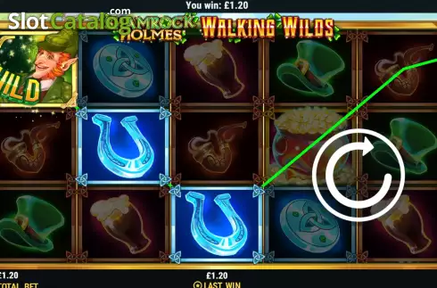 Скрин3. Shamrock Holmes Walking Wilds слот