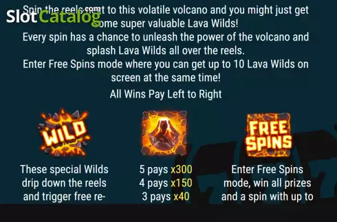Скрин5. Wild Volcano (Slot Factory) слот