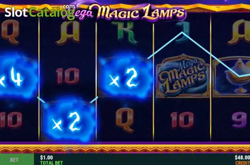 Скрин4. Mega Magic Lamps слот