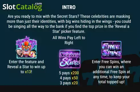 Скрин5. Secret Stars слот