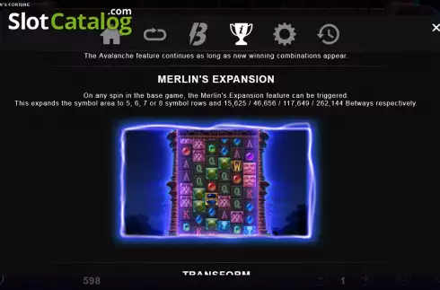 Скрин6. Merlins Fortune слот