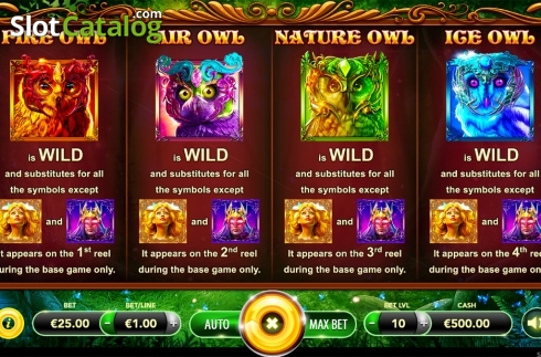 Скрин9. Owl's Magic слот