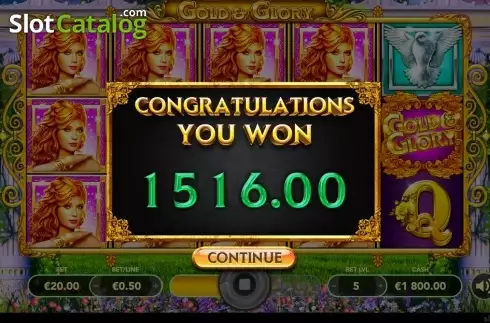 Скрин7. Gold and Glory (Slotmotion) слот