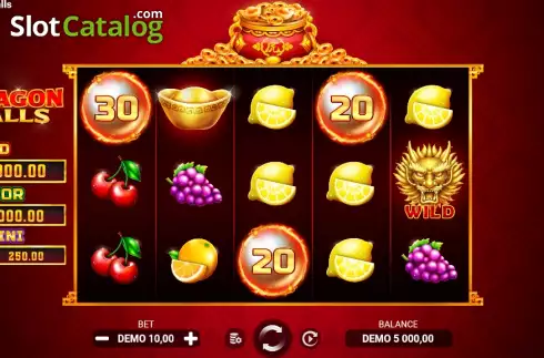 Скрин2. Dragon Balls слот
