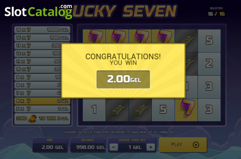 Скрин4. Lucky Seven слот