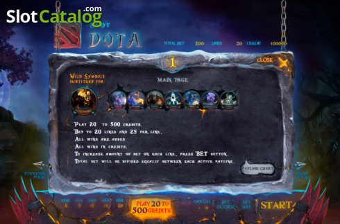 Скрин5. Dota Slot слот