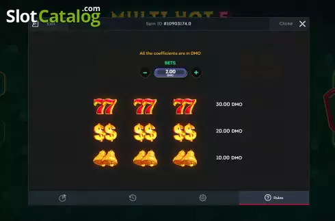 Скрин7. Multi Hot 5 слот