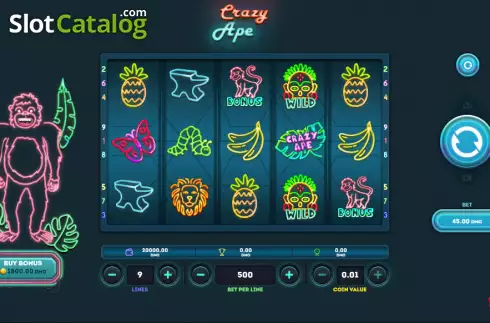 Скрин2. Crazy Ape слот