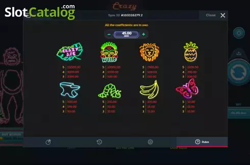 Скрин5. Crazy Ape слот