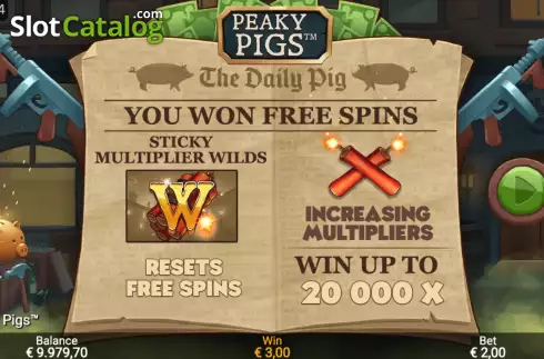 Скрин4. Peaky Pigs слот