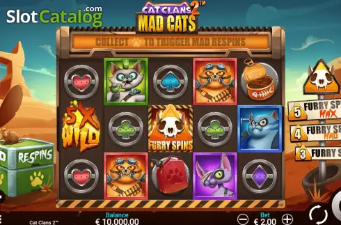 Скрин3. Cat Clans 2 - Mad Cats слот