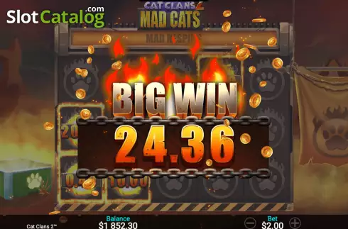 Скрин7. Cat Clans 2 - Mad Cats слот