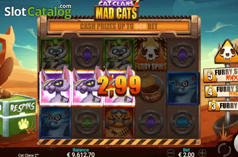 Скрин4. Cat Clans 2 - Mad Cats слот